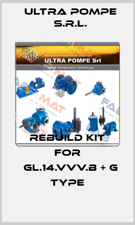 rebuild kit for 	GL.14.VVV.B + G type Ultra Pompe S.r.l.