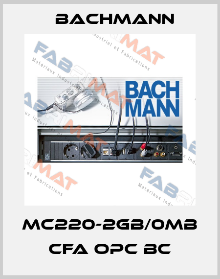 MC220-2GB/0MB CFA OPC BC Bachmann