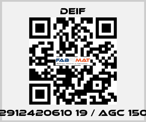 2912420610 19 / AGC 150 Deif