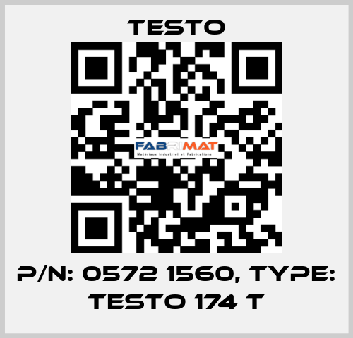 P/N: 0572 1560, Type: Testo 174 T Testo