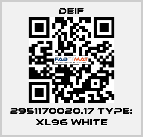 2951170020.17 Type: XL96 white Deif