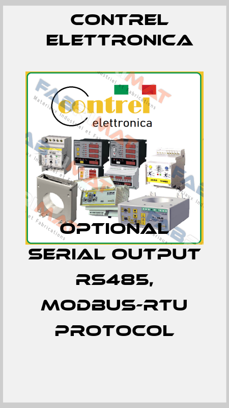 optional serial output RS485, modbus-RTU protocol Contrel Elettronica