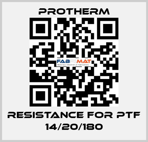 resistance for PTF 14/20/180 PROTHERM