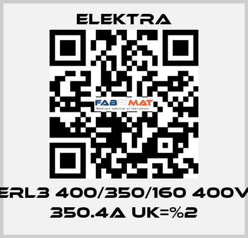 ERL3 400/350/160 400V 350.4A Uk=%2 ELEKTRA
