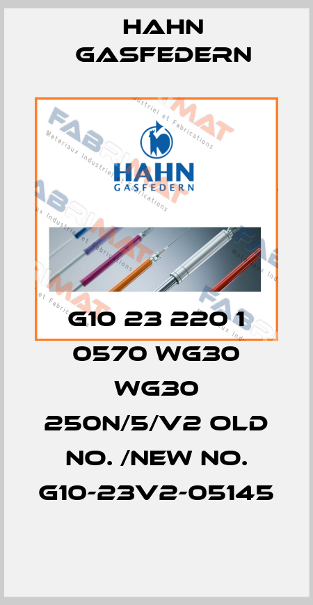 G10 23 220 1 0570 WG30 WG30 250N/5/V2 old No. /New No. G10-23V2-05145 Hahn Gasfedern