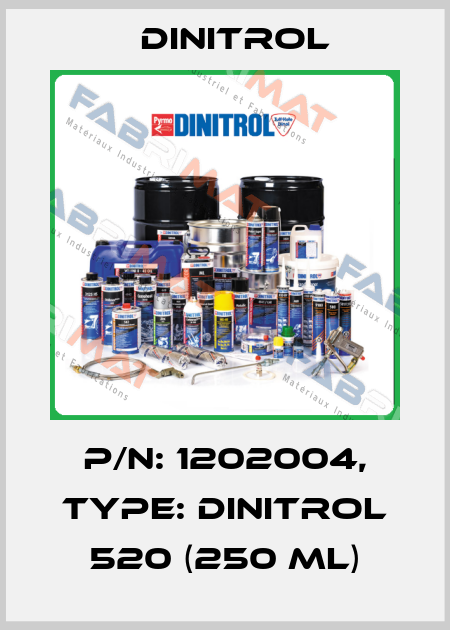 P/N: 1202004, Type: Dinitrol 520 (250 ml) Dinitrol
