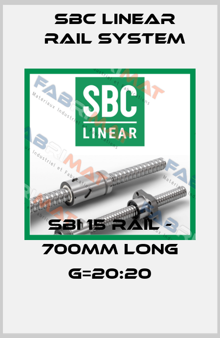 SBI 15 Rail - 700mm Long G=20:20 SBC Linear Rail System