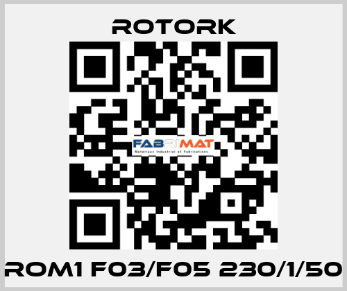 ROM1 F03/F05 230/1/50 Rotork