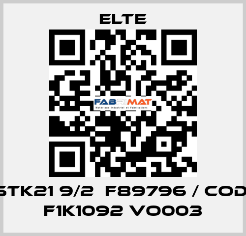 STK21 9/2  F89796 / cod: F1K1092 VO003 Elte