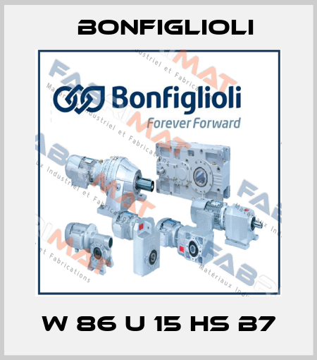 W 86 U 15 HS B7 Bonfiglioli