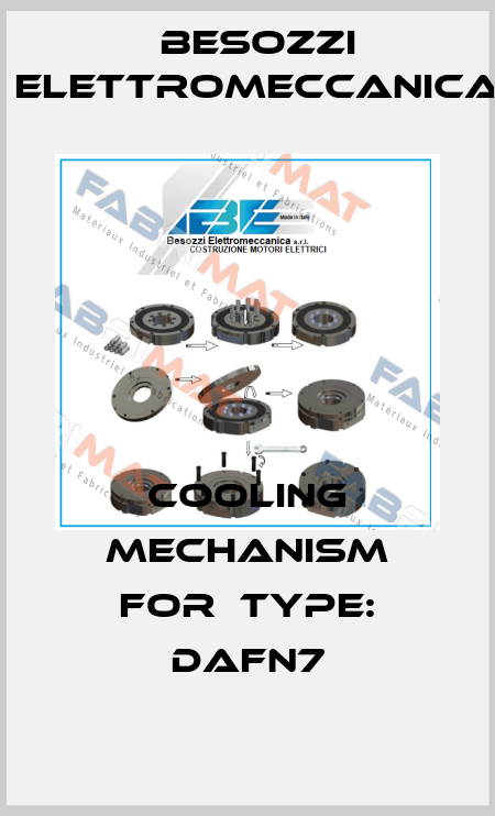 cooling mechanism for  Type: DAFN7 Besozzi Elettromeccanica