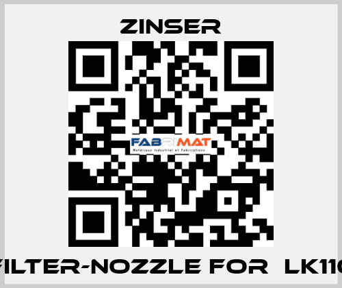 Filter-nozzle for  LK110 Zinser