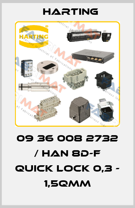 09 36 008 2732 / Han 8D-F Quick Lock 0,3 - 1,5qmm Harting