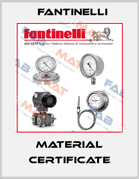 Material certificate Fantinelli