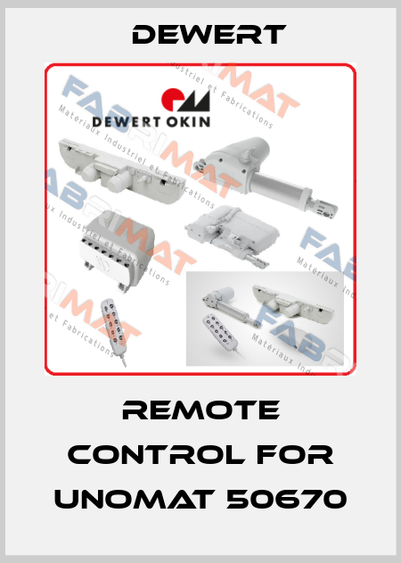 remote control for Unomat 50670 DEWERT