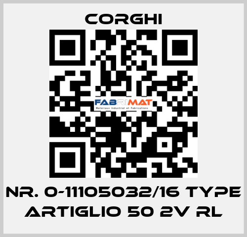 Nr. 0-11105032/16 Type ARTIGLIO 50 2V RL Corghi