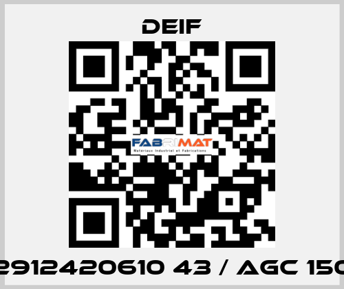 2912420610 43 / AGC 150 Deif