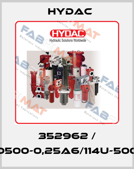 352962 / SBO500-0,25A6/114U-500AK Hydac