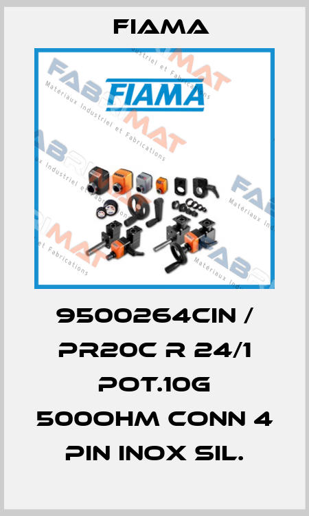 9500264CIN / PR20C R 24/1 POT.10G 500OHM CONN 4 PIN INOX SIL. Fiama