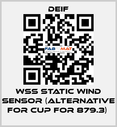 WSS STATIC WIND SENSOR (ALTERNATIVE FOR CUP FOR 879.3)  Deif