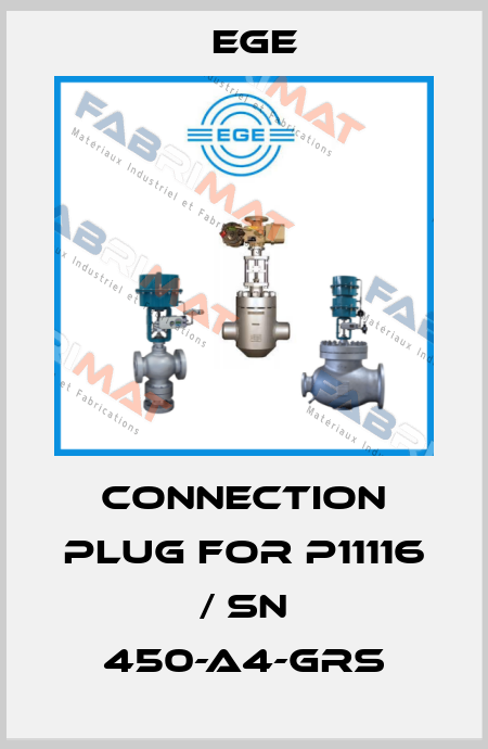 Connection plug for P11116 / SN 450-A4-GRS Ege