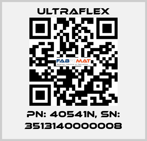 pn: 40541N, sn: 3513140000008 Ultraflex