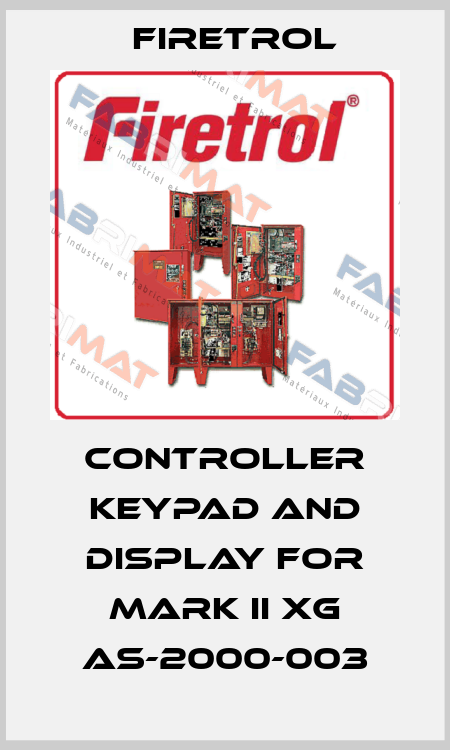 Controller Keypad and Display for Mark II XG AS-2000-003 Firetrol