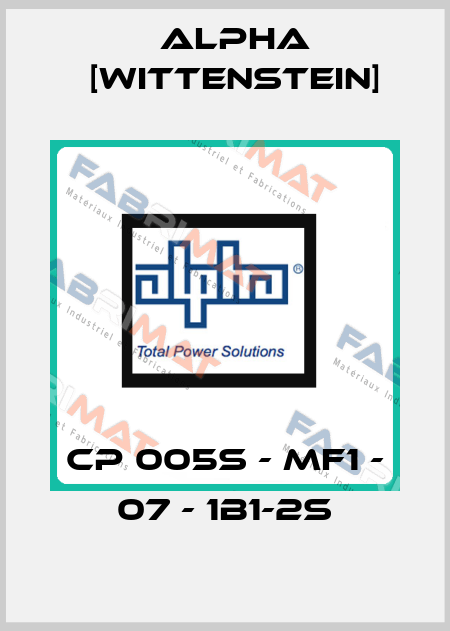 CP 005S - MF1 - 07 - 1B1-2S Alpha [Wittenstein]