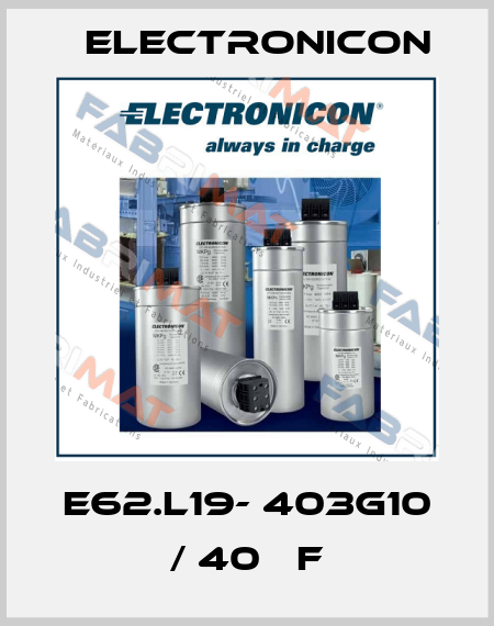 E62.L19- 403G10 / 40 µF Electronicon