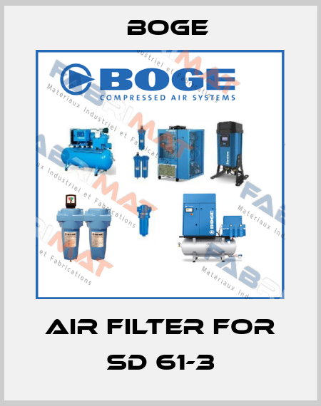 Air filter for SD 61-3 Boge