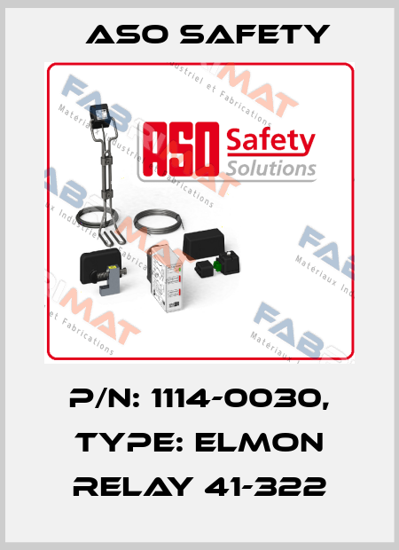 P/N: 1114-0030, Type: ELMON relay 41-322 ASO SAFETY