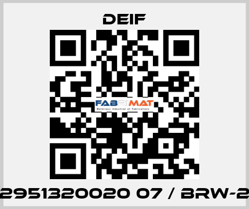 2951320020 07 / BRW-2 Deif