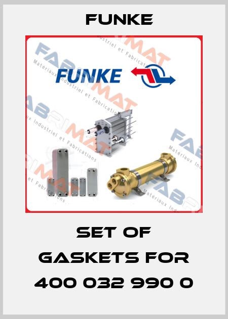 set of gaskets for 400 032 990 0 Funke
