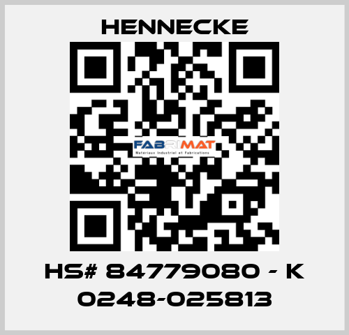 HS# 84779080 - K 0248-025813 Hennecke