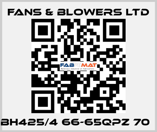 BH425/4 66-65QPZ 70㎏ Fans & Blowers Ltd