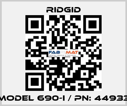 Model 690-I / PN: 44933 Ridgid