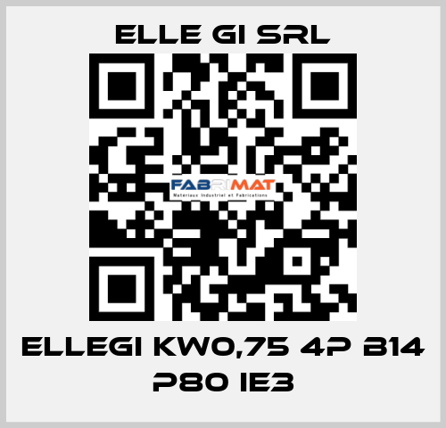 Ellegi Kw0,75 4P B14 P80 ie3 ELLE GI SRL