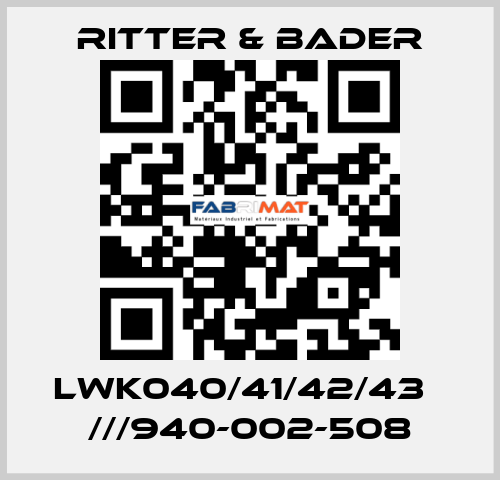 LWK040/41/42/43   ///940-002-508 Ritter & Bader