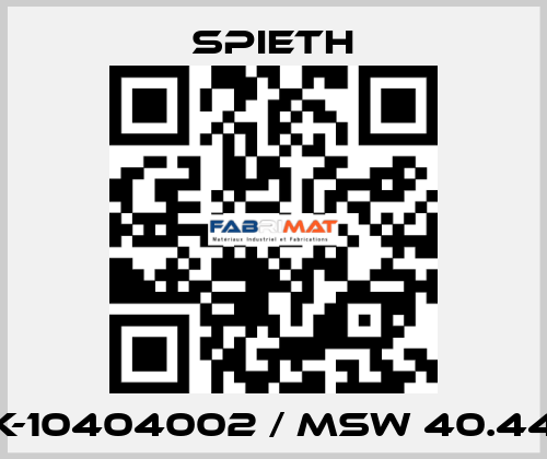K-10404002 / MSW 40.44 Spieth