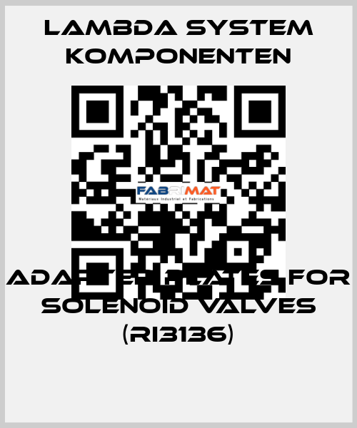 Adapter plates for solenoid valves (RI3136) LAMBDA SYSTEM KOMPONENTEN