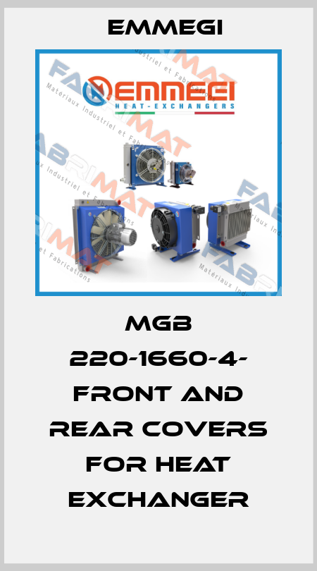 MGB 220-1660-4- Front and rear covers for heat exchanger Emmegi