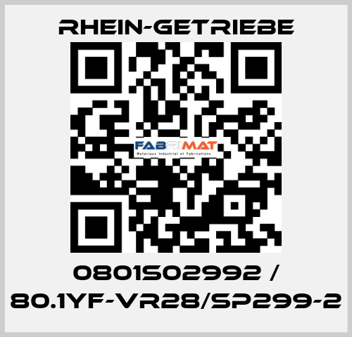 0801S02992 / 80.1YF-VR28/Sp299-2 Rhein-Getriebe
