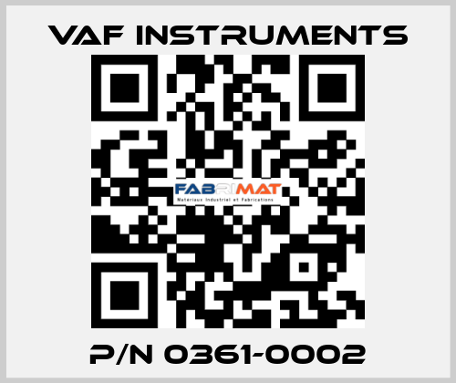 P/N 0361-0002 VAF Instruments