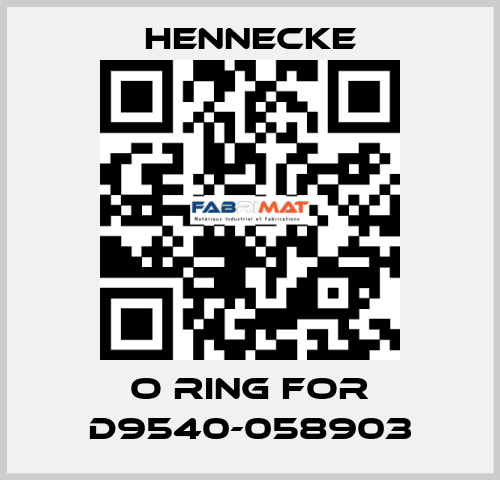 O Ring for D9540-058903 Hennecke