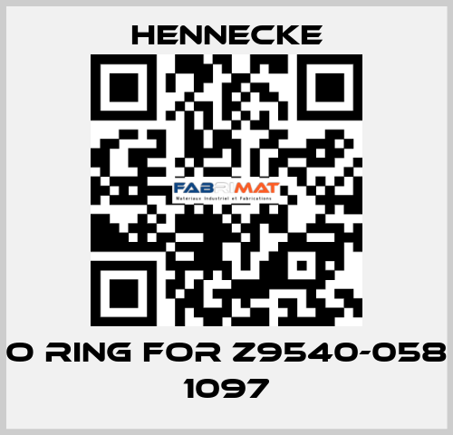 o ring for Z9540-058 1097 Hennecke