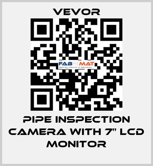 Pipe Inspection Camera with 7" LCD Monitor VEVOR
