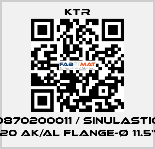 D870200011 / SINULASTIC 20 AK/AL Flange-Ø 11.5" KTR