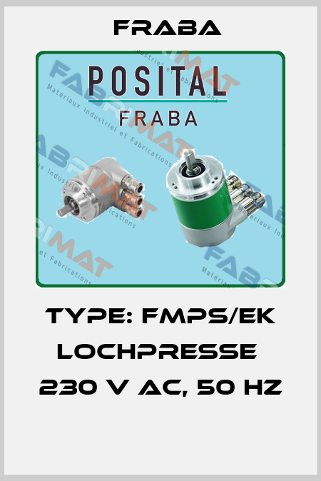 Type: FMPS/EK LOCHPRESSE  230 V ac, 50 HZ  Fraba