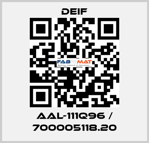 AAL-111Q96 / 700005118.20 Deif