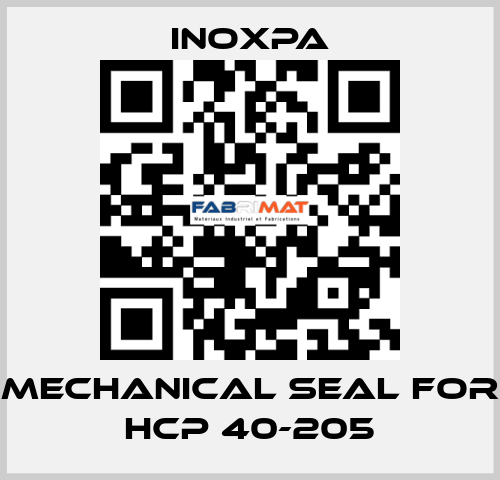 mechanical seal for HCP 40-205 Inoxpa